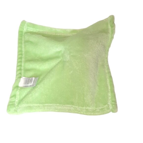 Modern Baby Plush Avocado Green Rattle Lovey Security Blanket 12" X 12" - Picture 3 of 4